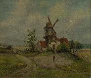 Caspar David Friedrich Landscape with mill oil painting reproduction